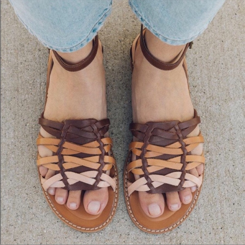 Soludos Jenni Woven Leather Sandal